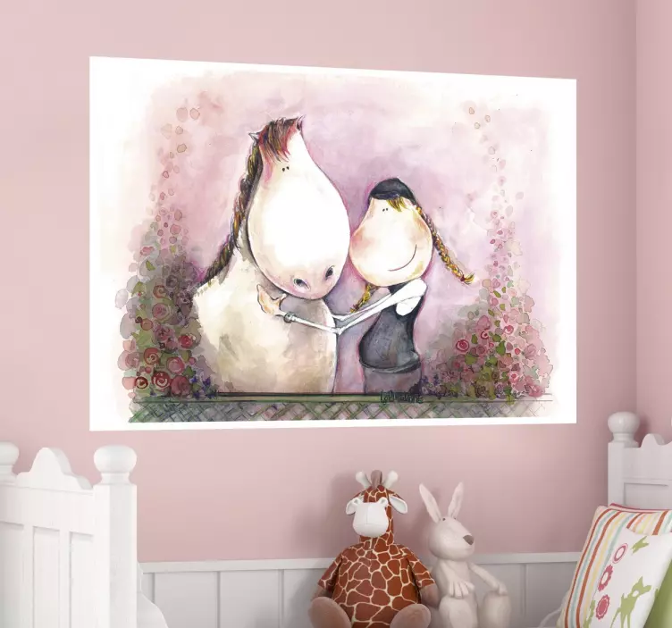 Vinilo infantil adoro a mi caballo - TenVinilo