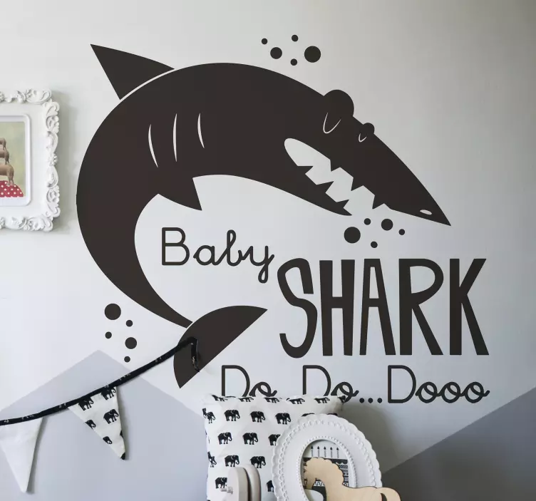 Vinilo infantil Baby shark do do do - TenVinilo
