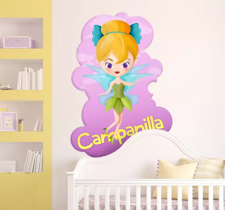 Vinilo infantil Campanilla con texto - TenVinilo