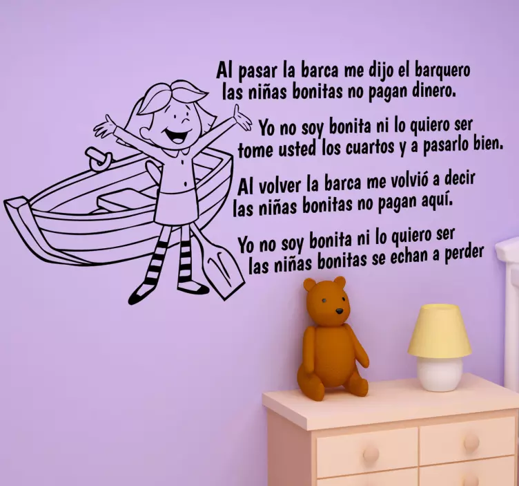 Vinilo infantil canción barquero - TenVinilo