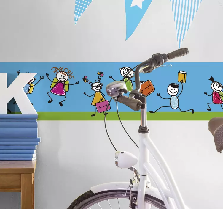 Vinilo infantil cenefa vuelta a clase - TenVinilo