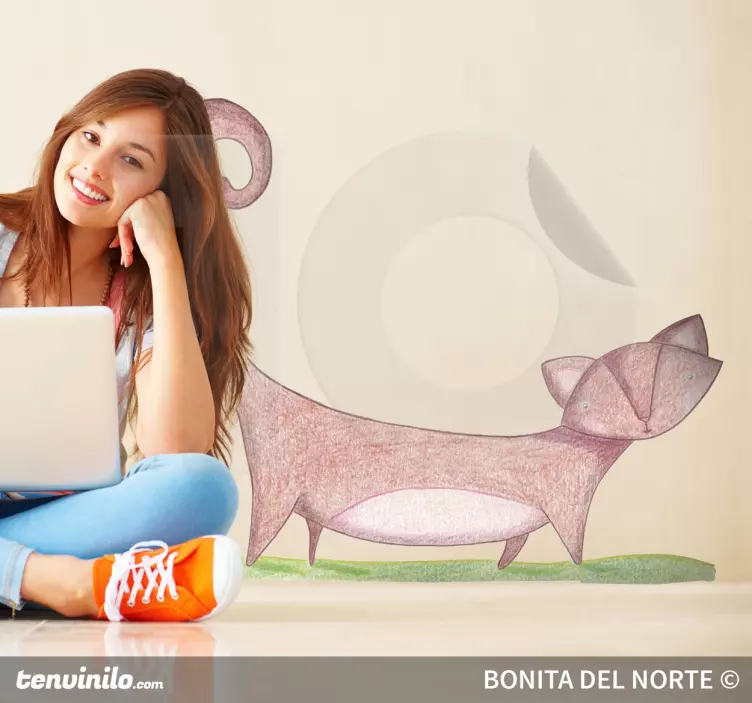 Vinilo infantil gata - TenVinilo