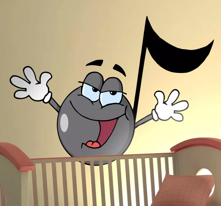 Vinilo infantil nota divertida - TenVinilo