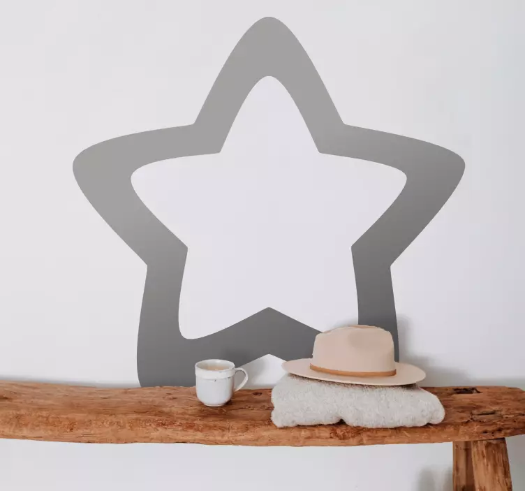 Vinilo infantil para pared marco en forma de estrella - TenVinilo