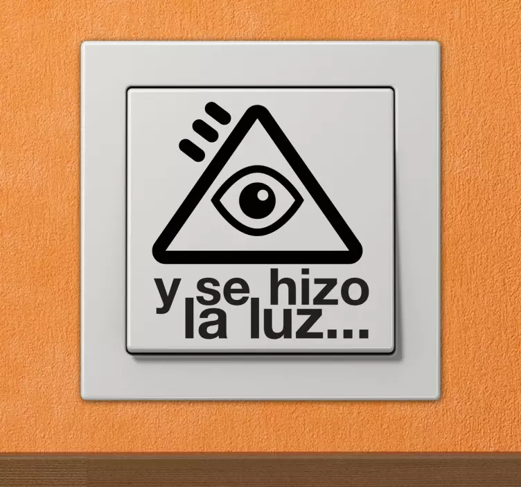 Pegatina para interruptor y se hizo la luz - TenVinilo