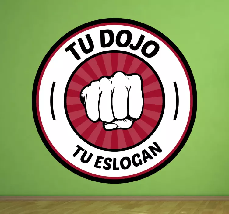 Vinilo karate dojo personalizable - TenVinilo