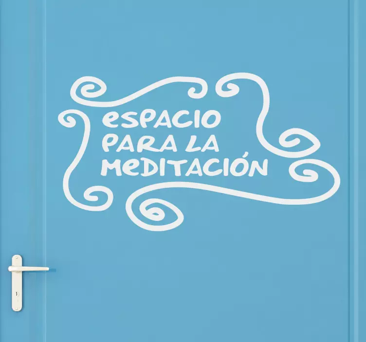 Vinilo para puerta lavabo espacio meditación - TenVinilo