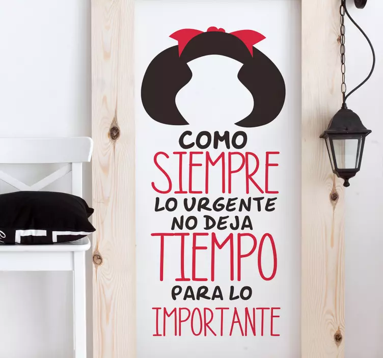 Vinilo Mafalda cita - TenVinilo