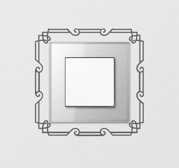 Vinilo marco art decó para interruptor - TenVinilo