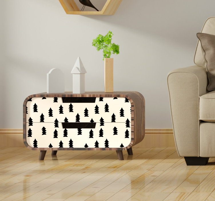 Vinilo para mueble Arboles de patrones - TenVinilo