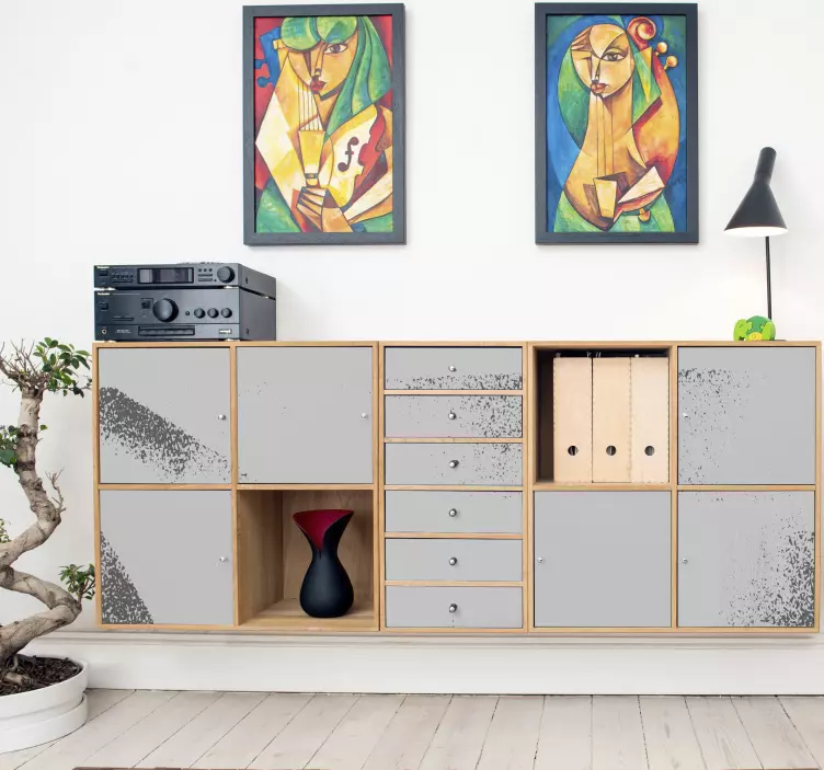 Vinilo para muebles grisáceo estilo grunge - TenVinilo