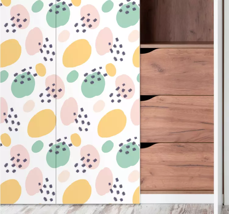 Vinilo para mueble Pastel formas de vinilo pared - TenVinilo