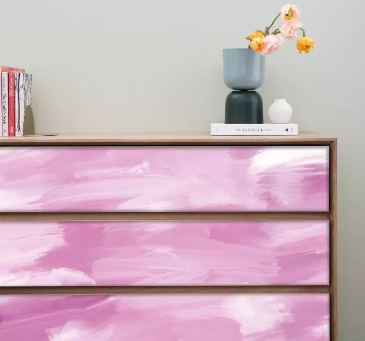 Vinilo para mueble Pintura al óleo púrpura pastel - TenVinilo