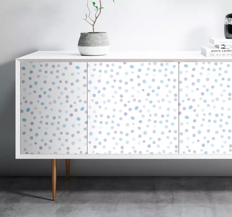 Vinilo para mueble Puntos pintados de colores - TenVinilo