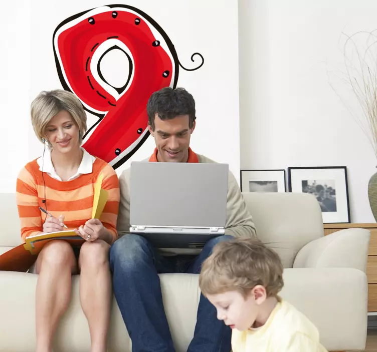 Vinilo número nueve juguetón - TenVinilo