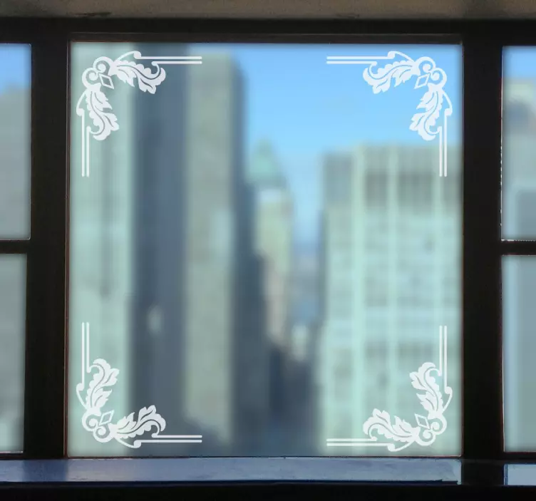 Vinilo ornamental esquinas ventana - TenVinilo