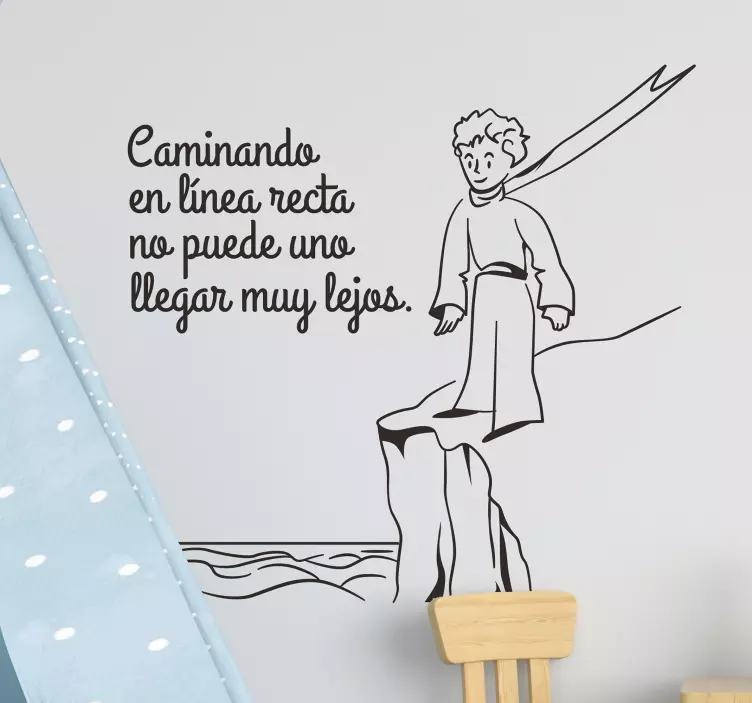 Vinilo infantil frase cuento El Principito - TenVinilo