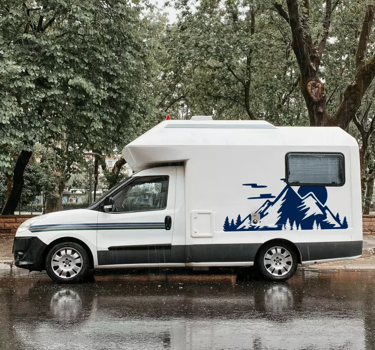 Vinilo autocaravana paisaje - TenVinilo