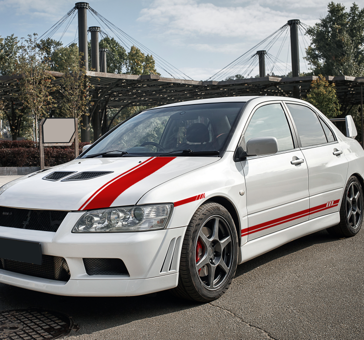 Pegatina para coche juego de 5 piezas de rayas - TenVinilo