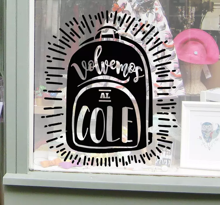 Vinilo para cristales volvemos al colegio - TenVinilo