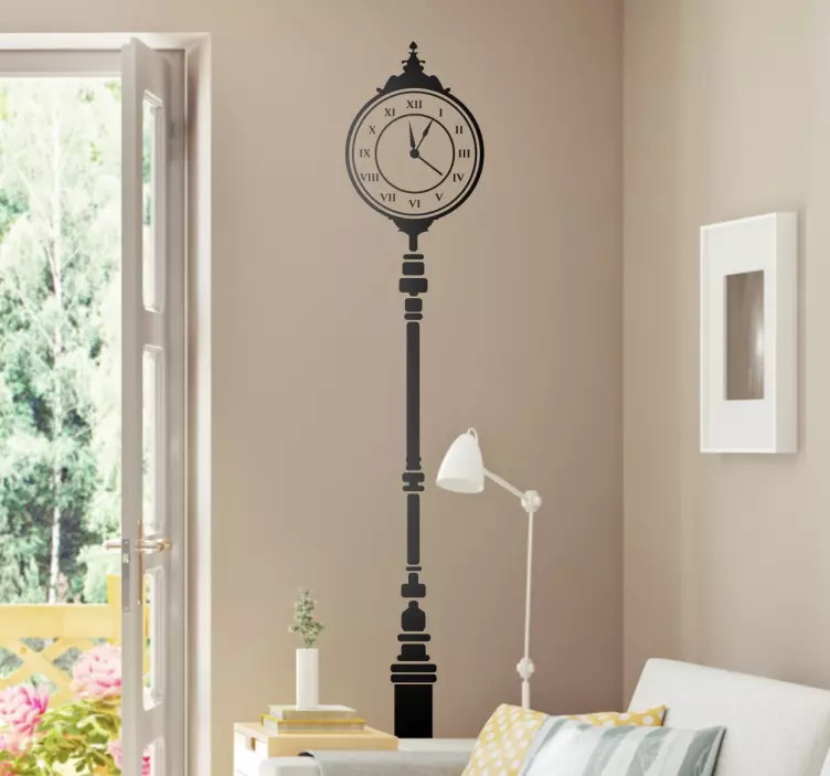 Vinilo para decoración reloj vertical - TenVinilo