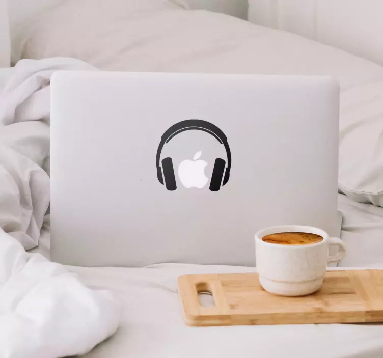 Pegatina dj Auriculares macbook - TenVinilo