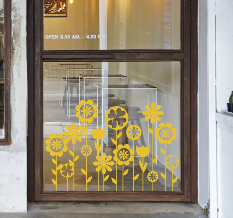 Vinilo para escaparate flores primavera - TenVinilo