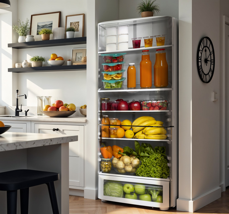 Vinilo para heladera comida de la semana familiar - TenVinilo