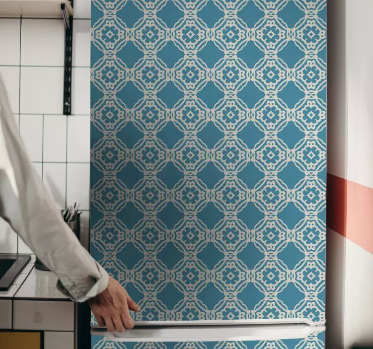 Vinilo para heladera motivo geométrico sofisticado - TenVinilo