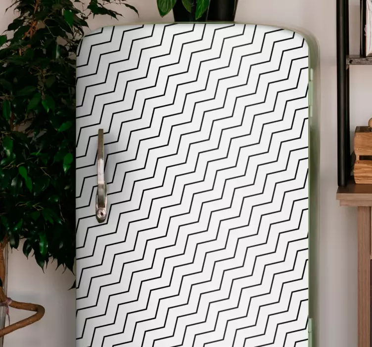 Vinilo para heladera superficie con patrón en zigzag - TenVinilo