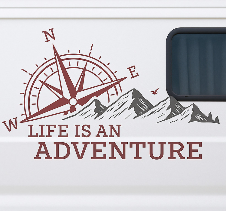 Vinilo para motorhome life is an adventure - TenVinilo