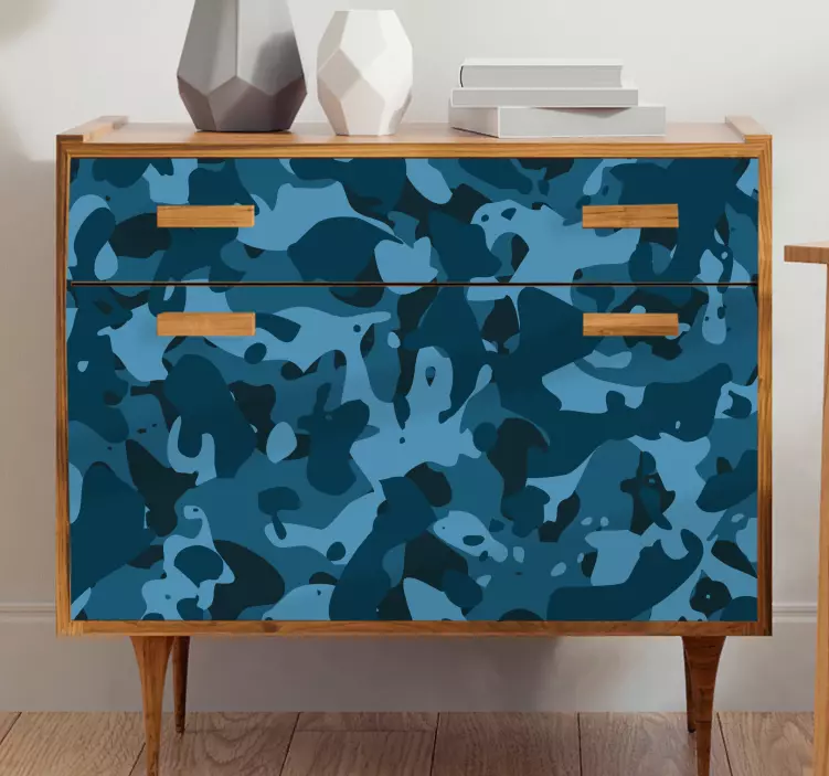 Vinilo para mueble acento con estampado de camuflaje - TenVinilo
