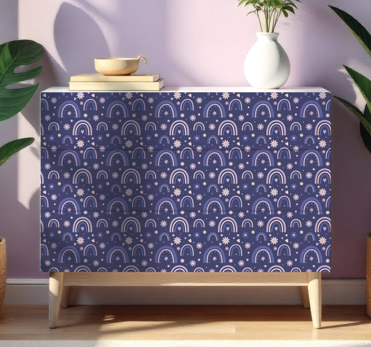 Vinilo para mueble arcoíris púrpura - TenVinilo