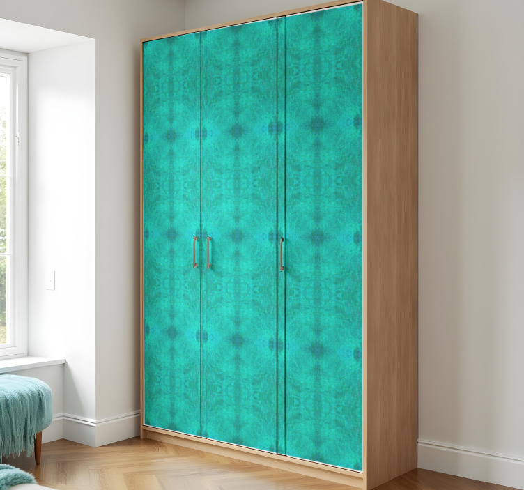 Vinilo para mueble patrón de textura turquesa - TenVinilo