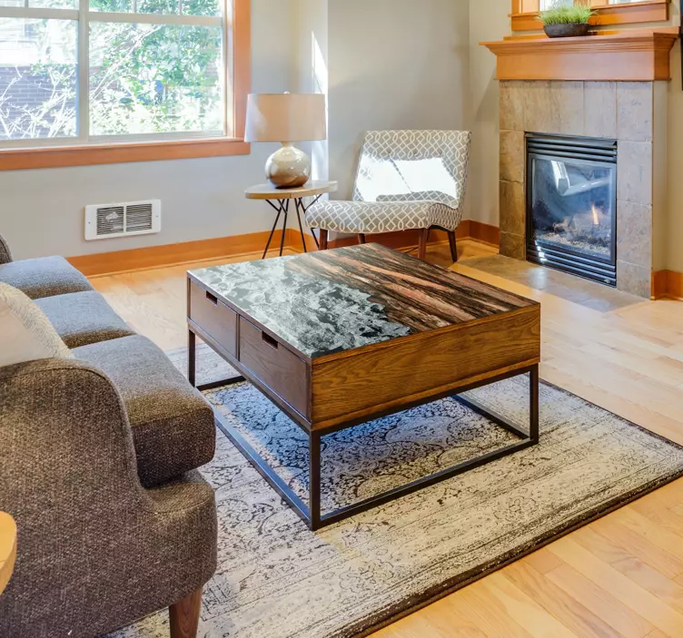 Vinilo para mueble leña y piedra - TenVinilo