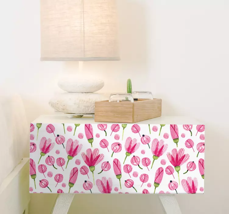 Vinilo para muebles de flores - TenVinilo