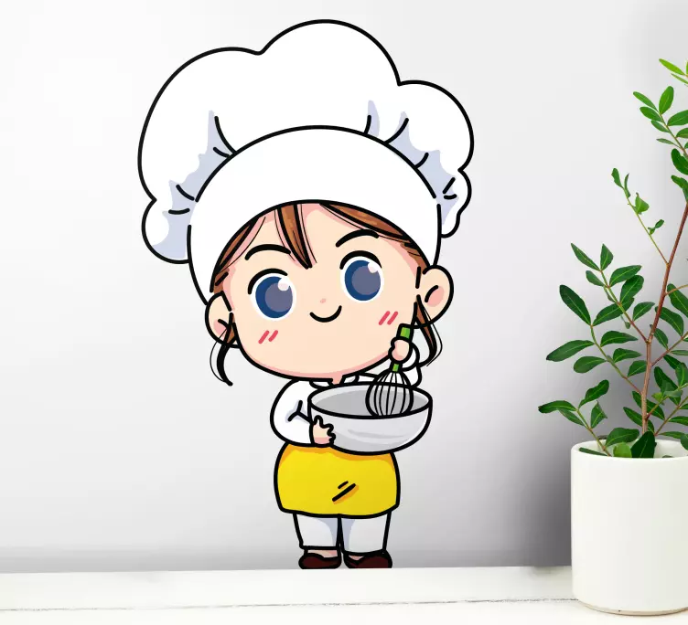 Vinilo pared Chica sosteniendo un látigo - TenVinilo