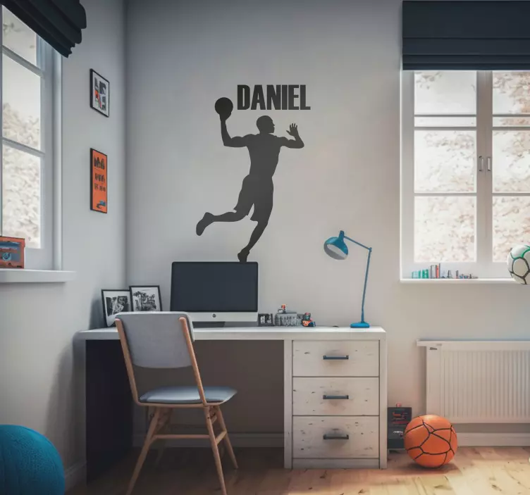 Vinilo pared jumpman personalizado - TenVinilo