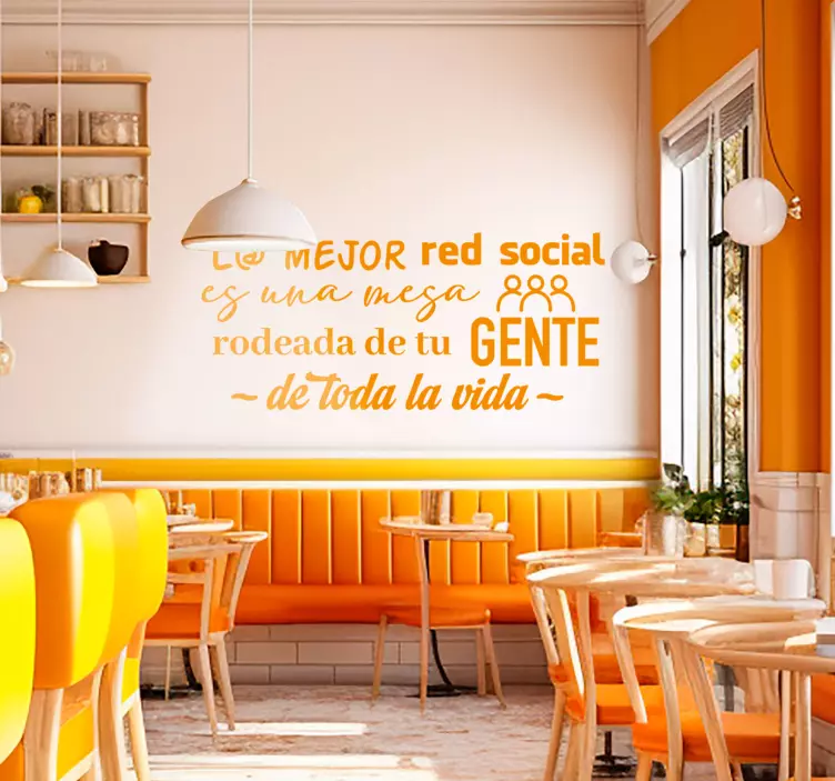 Vinilo pared "Welcome to our restaurant! We offer a wide variety  - TenVinilo