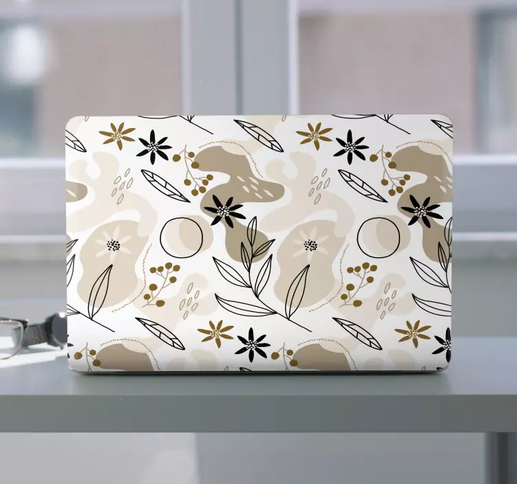 Vinilo para portátil composición de elementos botánicos - TenVinilo