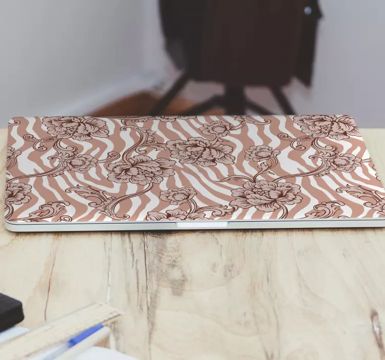 Vinilo para portátil superficie con patrón floral - TenVinilo