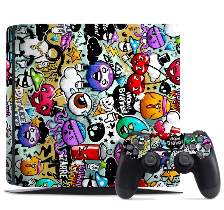 Vinilo PS4 Diseño de graffiti de arte - TenVinilo
