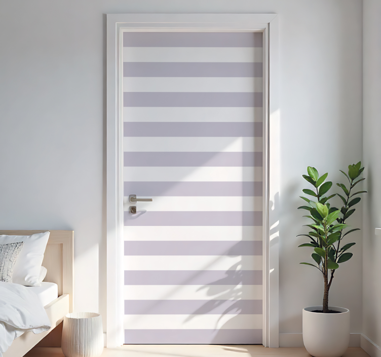 Vinilo para puerta diseño a rayas - TenVinilo