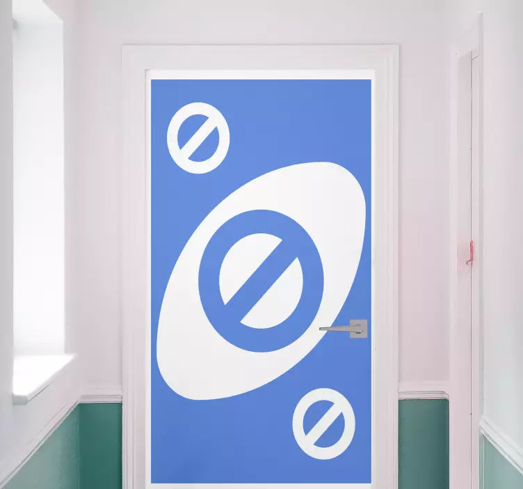 Vinilo para puerta diseño circular nítido - TenVinilo