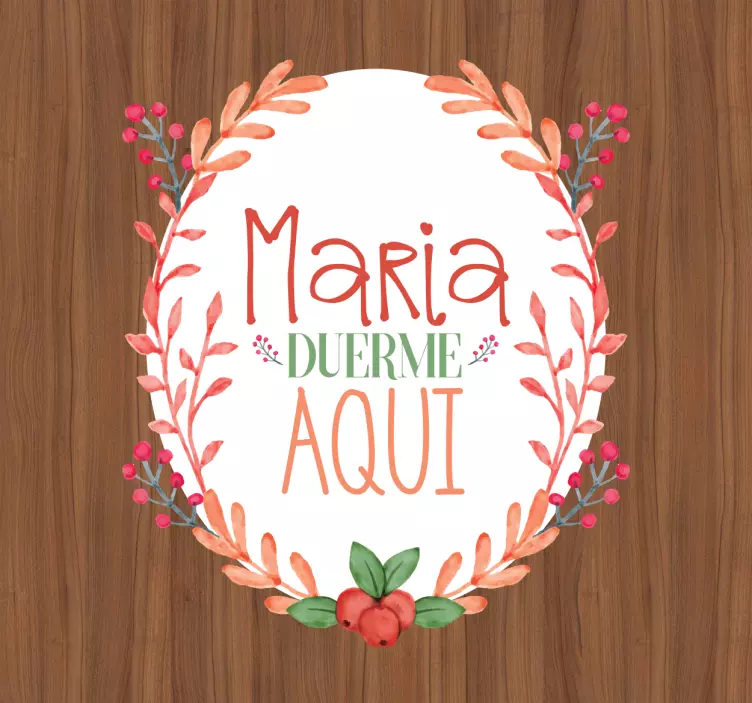 Vinilo para puerta nombre personalizado - TenVinilo