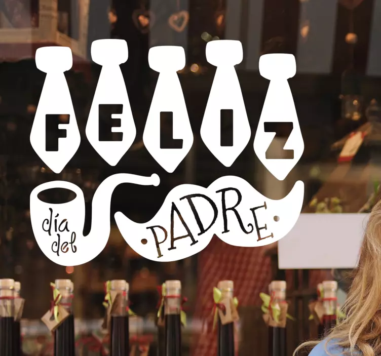 Vinilo para ventanas Día del Padre - TenVinilo