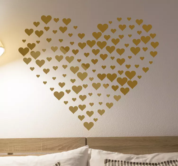 Vinilo de amor de múltiples corazones - TenVinilo