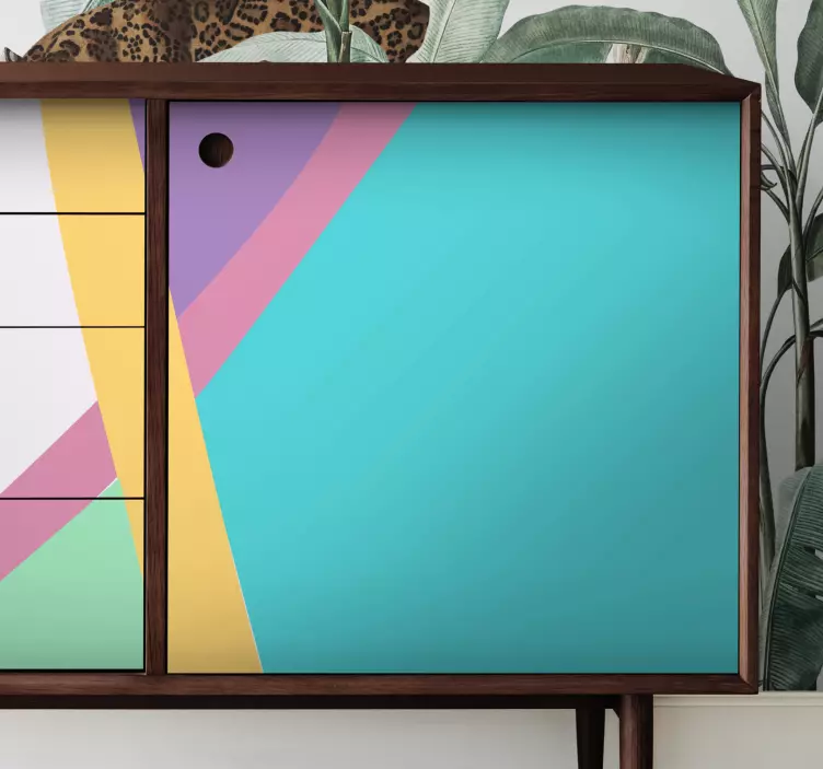 Vinilo para mueble patrones geométricos coloridos - TenVinilo