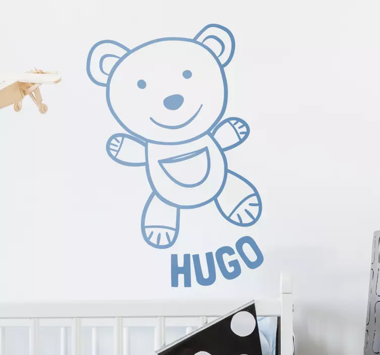 Vinilo personalizable oso peluche - TenVinilo