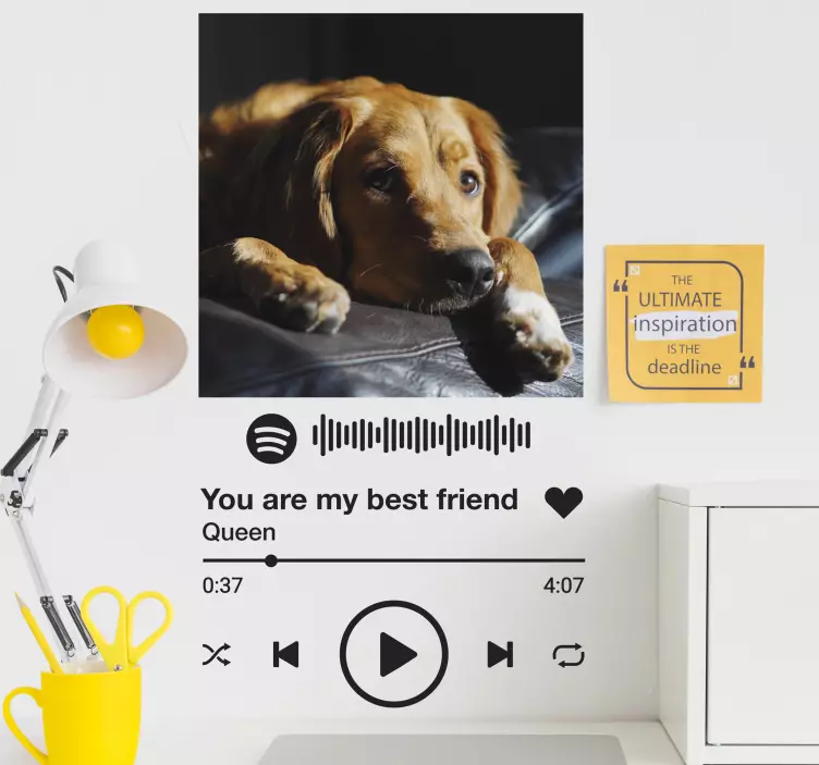 Vinilo personalizable Spotify texto e imagen - TenVinilo